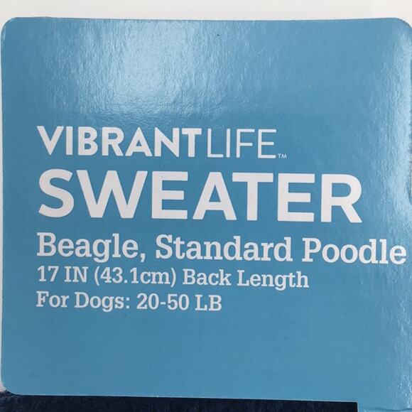VIBRANT LIFE dog's sweater NEW size Medium - Picture 4 of 6